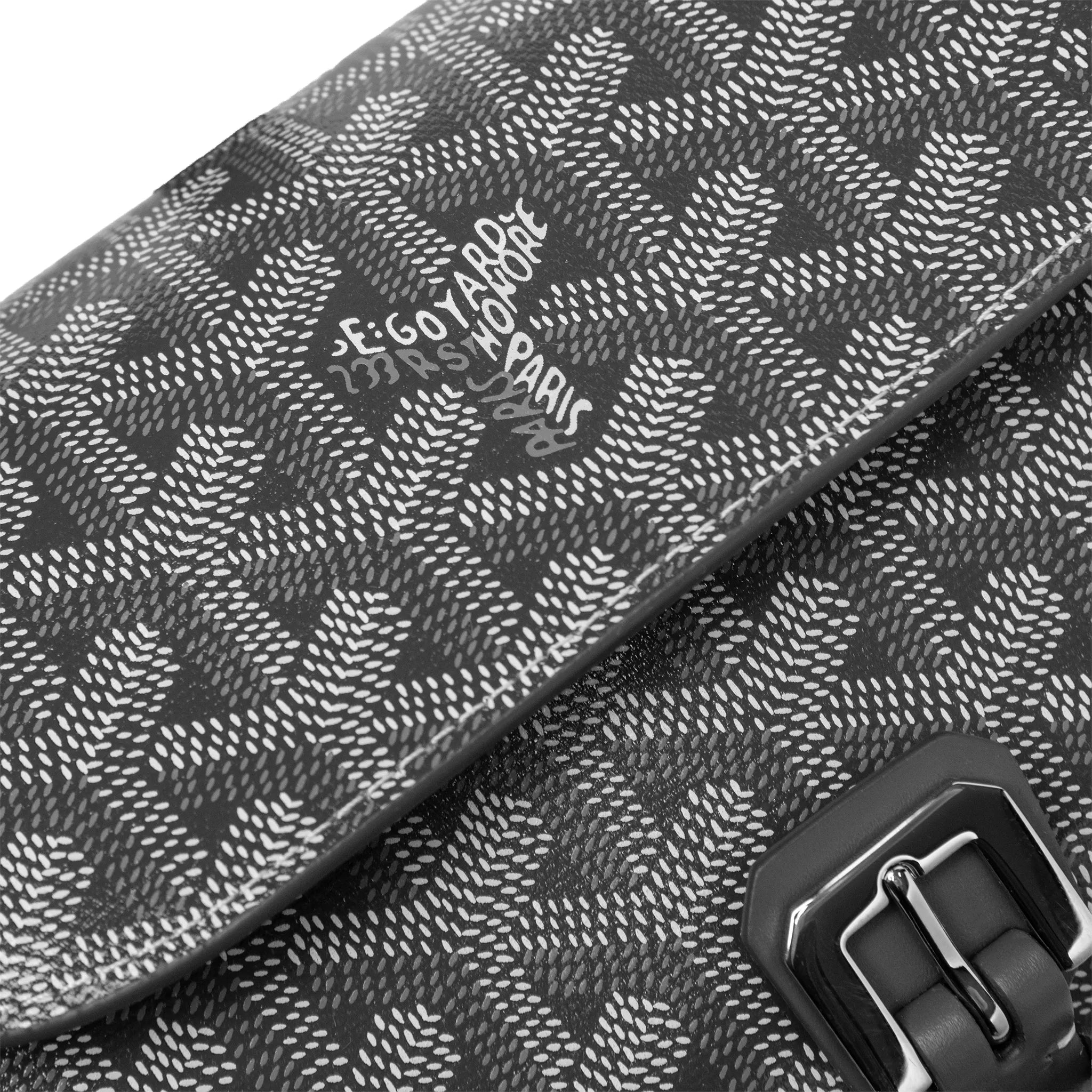 Goyard Double Travel Grey Watch Case - Luxury Leather Watch Storage for Men & Women - Perfect for Travel, Business & Everyday Use
