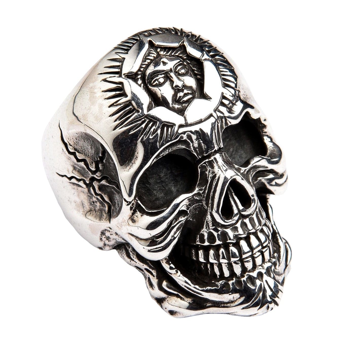 925 Sterling Silver Skull Ring for Men - Heavy Sun God Gothic Jewelry - Perfect for Punk Fashion, Rock Concerts & Biker Style