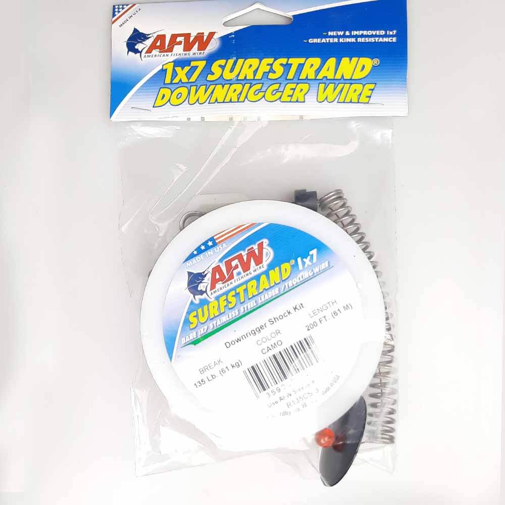 AFW Downrigger Cable 135LB Camo - Heavy Duty Fishing Line for Trolling & Deep Sea Fishing | Saltwater & Freshwater Use