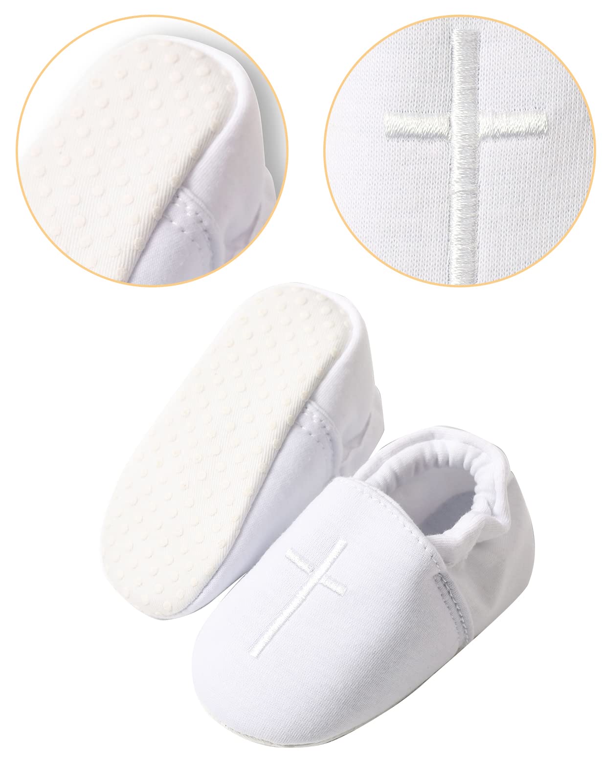 A&J DESIGN White Baby Boy Baptism Outfit - Short Sleeve Christening Romper Set for Newborns 3-18 Months - Perfect for Church Ceremonies, Christenings & Family Photos