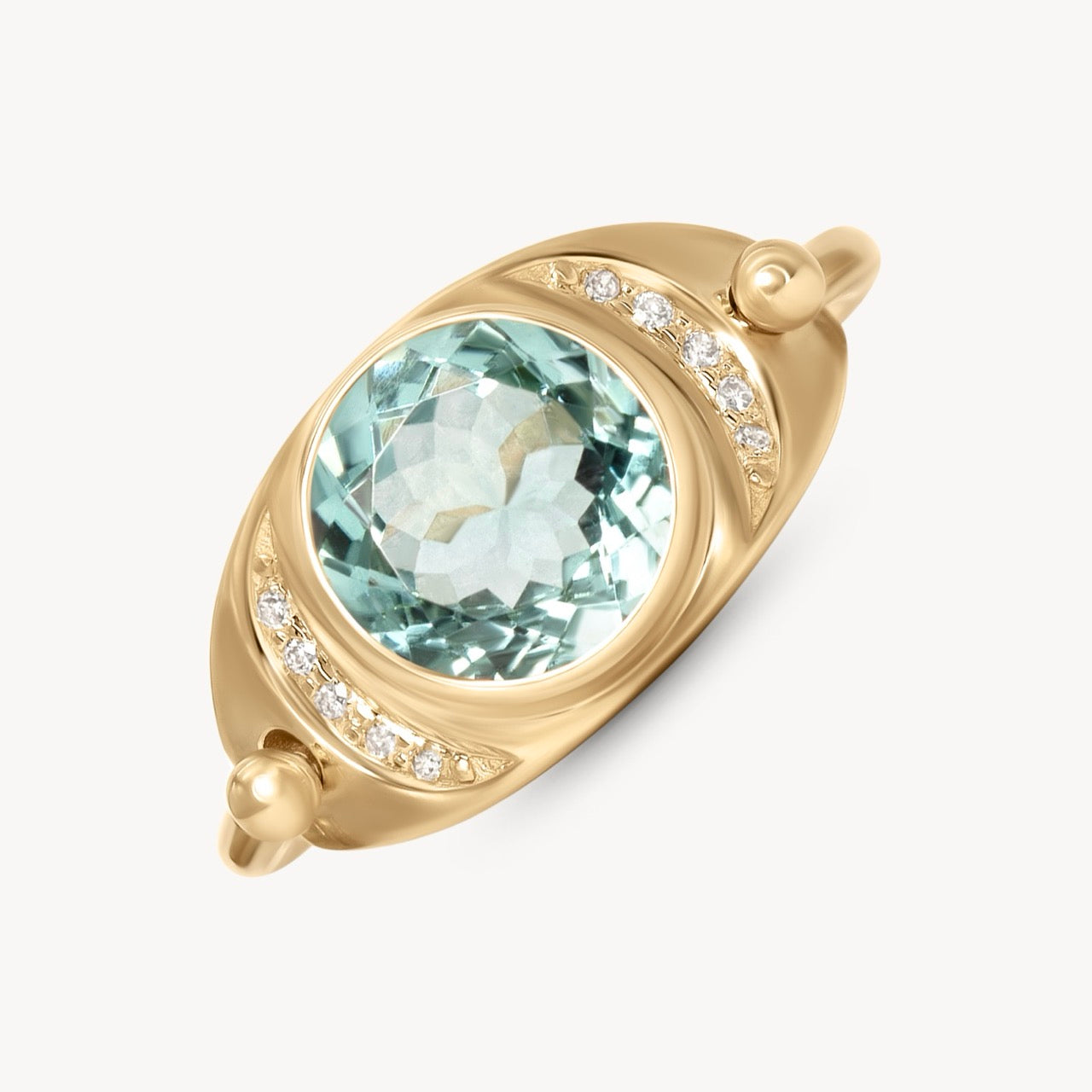 Tourmaline Plate Ring - Unique Handmade Jewelry for Women - Perfect for Weddings, Parties & Special Occasions