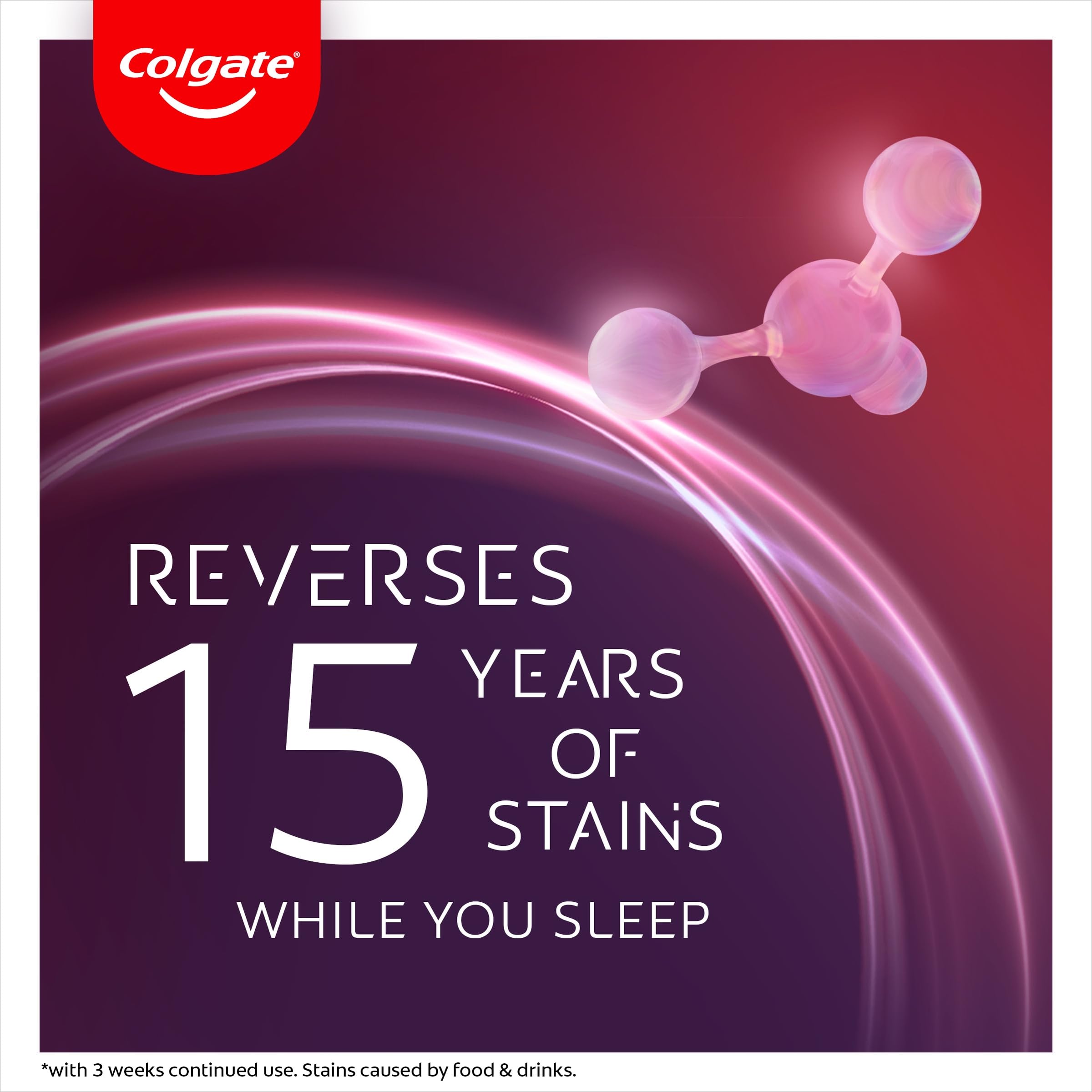 Colgate Max White Ultimate Overnight Teeth Whitening Pen - 2.5ml (1 Pack, 35 Nightly Treatments) for Removing 15 Years of Stains | Perfect for Travel & Nighttime Teeth Whitening Routine