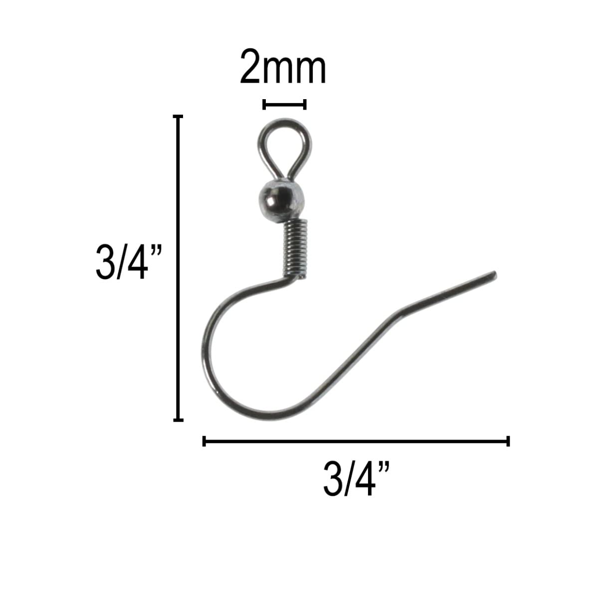 1000 Pack Silver Gunmetal Earring Hooks - Durable Jewelry Findings for DIY Earrings, Necklaces & Crafting Projects - Perfect for Jewelry Making, Repair & Gifts