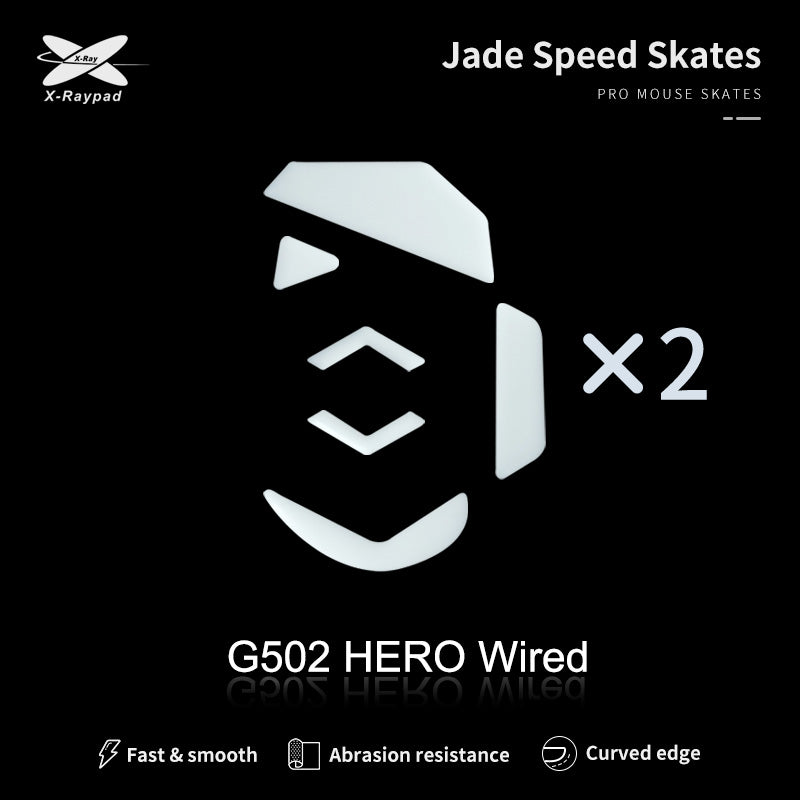X Raypad Jade Mouse Skates for Logitech G502 Wired Gaming Mouse - Smooth Glide for FPS, MOBA & Esports Gaming