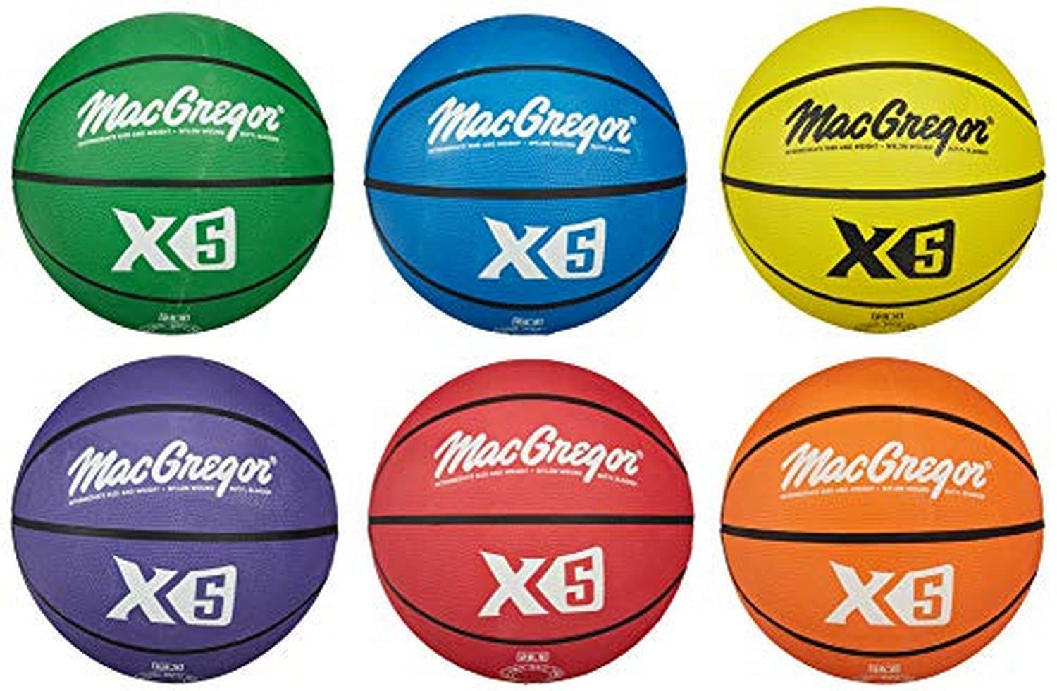 MacGregor 6-Pack Colorful Basketballs for Indoor & Outdoor Play