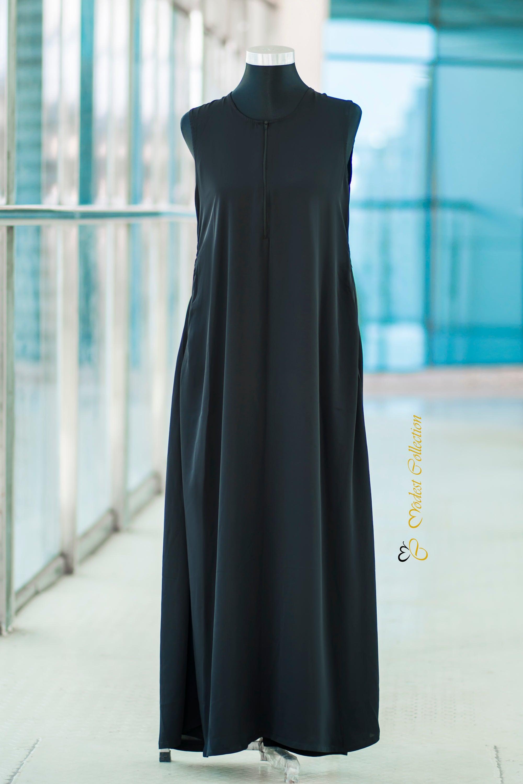 Black A-Line Sleeveless Inner Wear - Perfect for Layering, Summer Outfits, and Casual Occasions
