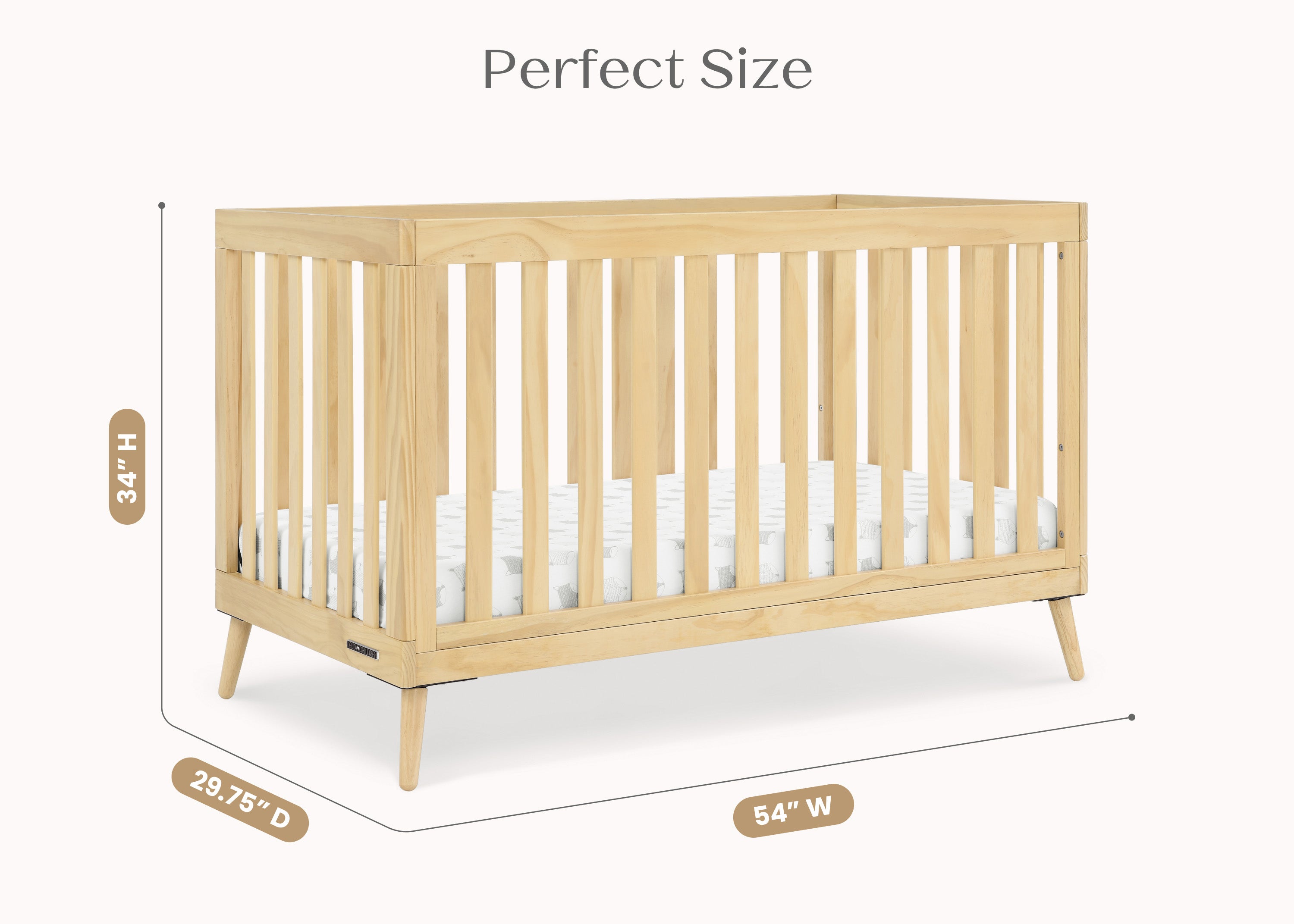 Essex 4-in-1 Convertible Baby Crib - Toddler Bed, Daybed & Full-Size Bed Conversion - Safe Nursery Furniture for Newborns & Kids - Perfect for Bedrooms, Daycare & Guest Rooms
