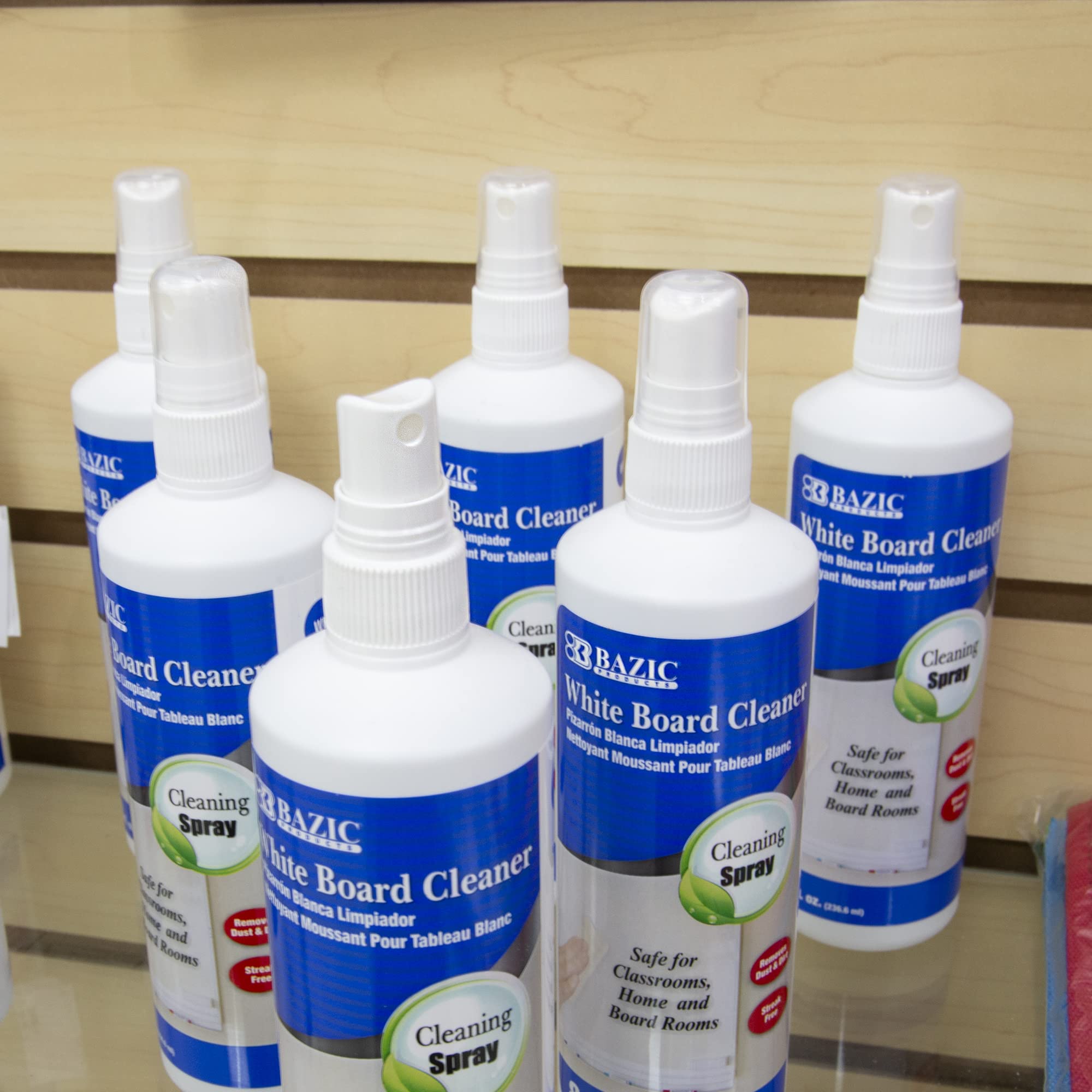 BAZIC 8Oz Whiteboard Cleaner Spray - Low-Odor Dry Erase Board Liquid Cleaner (48-Pack) for Office, Classroom & Home Use - Removes Marker Stains Effectively