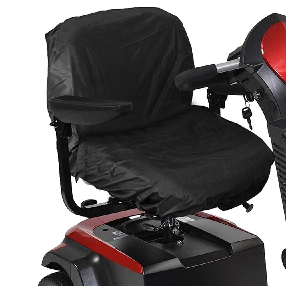Waterproof Black Nylon Electric Wheelchair Seat Cover - Durable Mobility Scooter Accessory for Indoor/Outdoor Use - Fits Most Electric Wheelchairs & Mobility Scooters (Black)