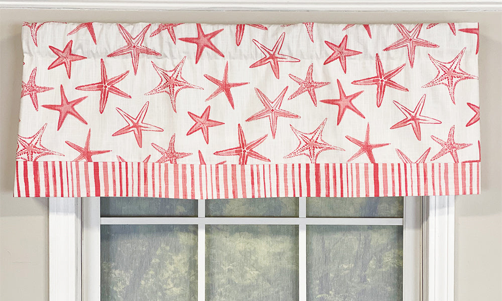 Starfish Straight Valance - Premium Window Valance for Living Room, Bedroom & Kitchen - Elegant Home Decor & Curtain Topper for Modern Interiors