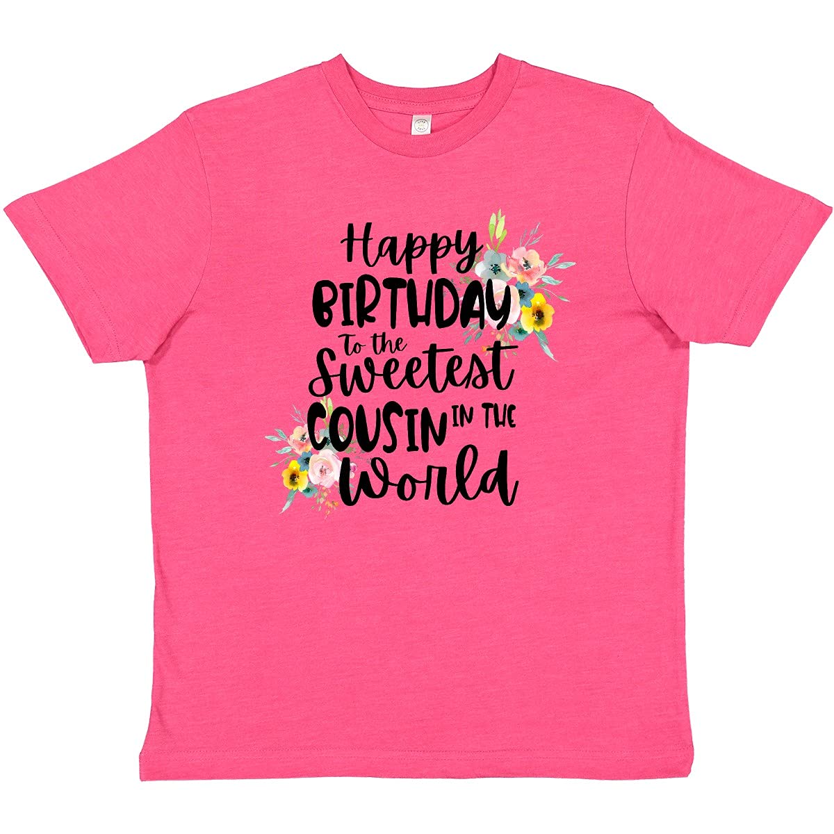 Inktastic Happy Birthday to The Sweetest Cousin in The World Youth T-Shirt - Perfect Gift for Cousins Birthday Party, Family Reunion & Special Celebrations