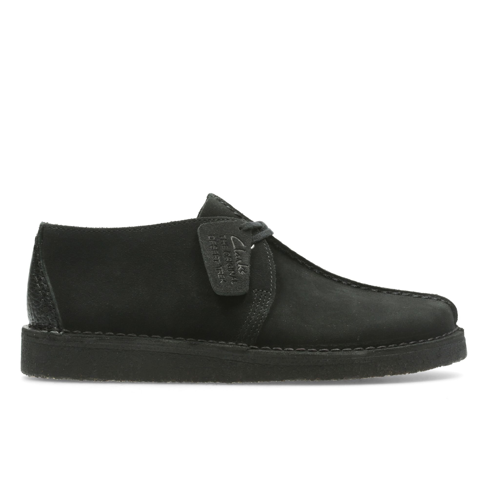 CLARKS Originals Men's Desert Trek Black Suede Casual Shoes Size 9.5 US - Comfortable Walking & Outdoor Lifestyle Footwear for Everyday Wear