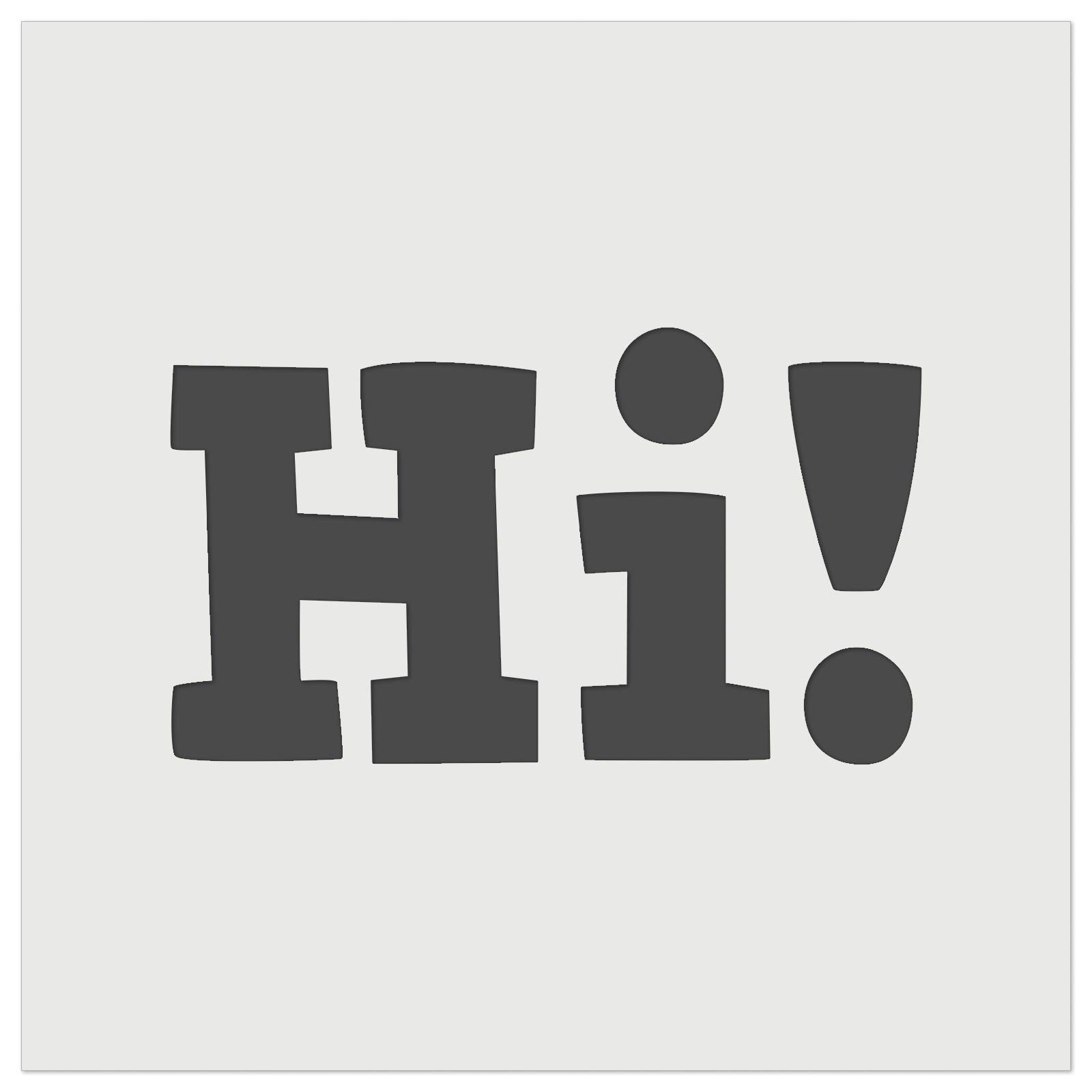 Hi Text Wall Cookie DIY Craft Reusable Stencil - 9 Inch Baking Decorating Template for Cookies, Cakes & Cupcakes | Perfect for Birthday Parties, Wedding Favors & Holiday Treats
