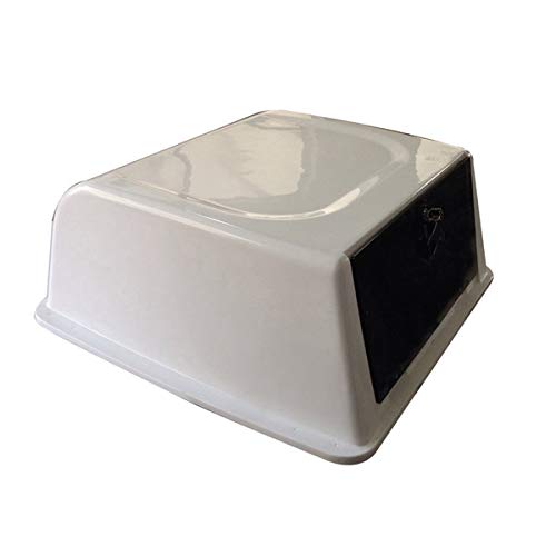 Dolphin T-Top Marine Electronics Box - Waterproof Fiberglass Storage for Fishing Boats with Locking Smoked Glass, Stereo Radio Head Compartment (25