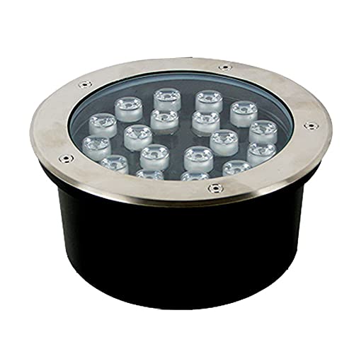 18W Yellow LED Underground Landscape Light - IP67 Waterproof Outdoor Pathway Lights, 120V Buried Garden Path Spot Recessed In-Ground Lighting for Bridge, Garden, Walkway, Driveway, and Landscape Decoration