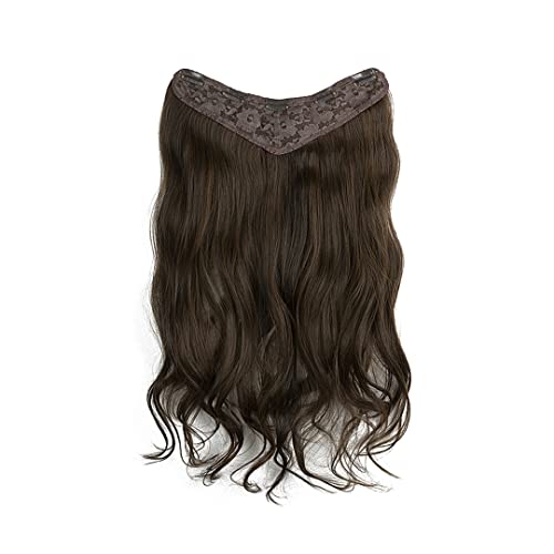Natural-Looking Synthetic Blonde Clip-On Curly Hair Extensions for Women - 22 Inch Heat Resistant Ginger Brown Hairpiece | Perfect for Parties, Weddings & Daily Styling