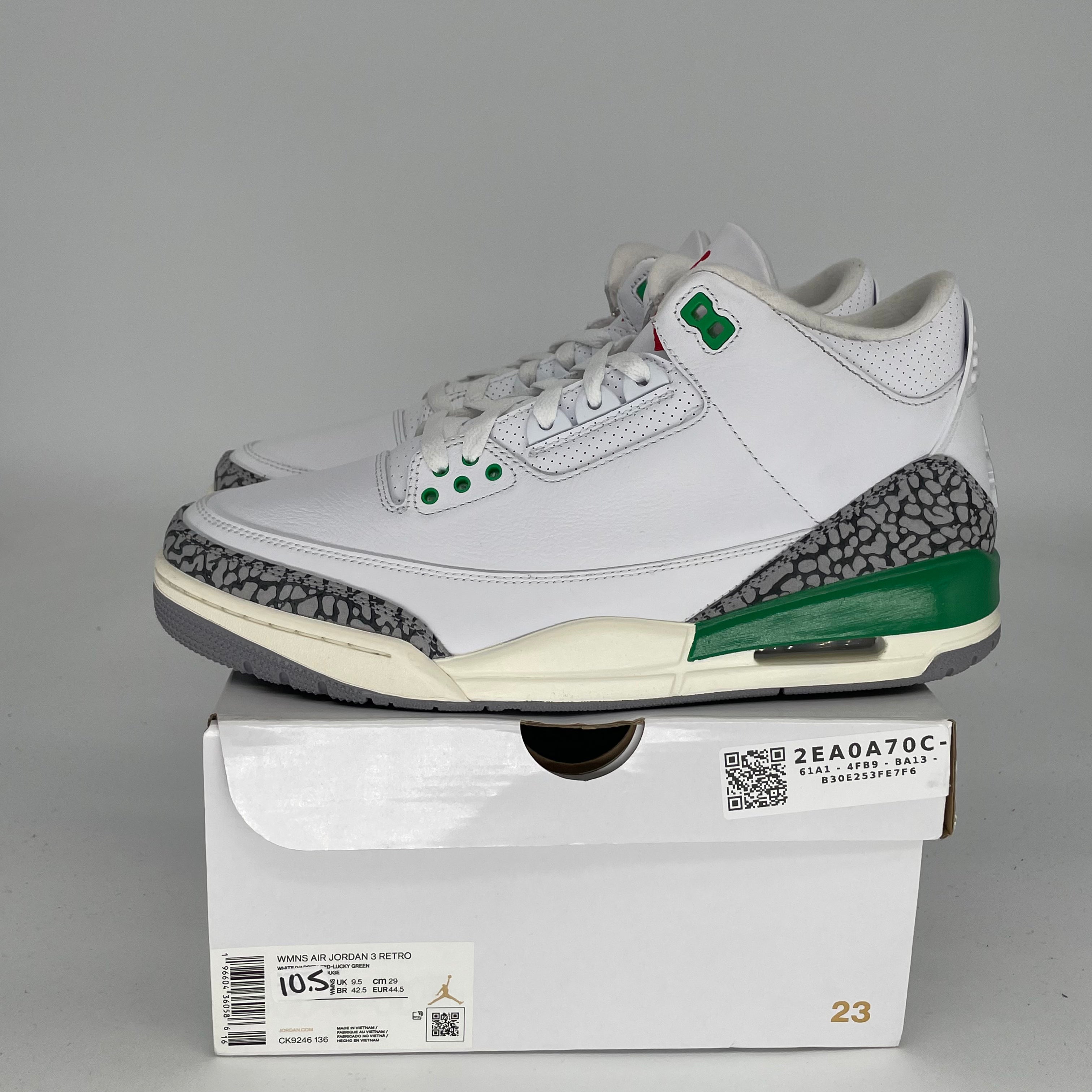 AIR JORDAN 3 Lucky Green Basketball Shoes - Women's Size 10.5/12W (CK9246-136) - Perfect for Streetwear, Gym & Casual Fashion