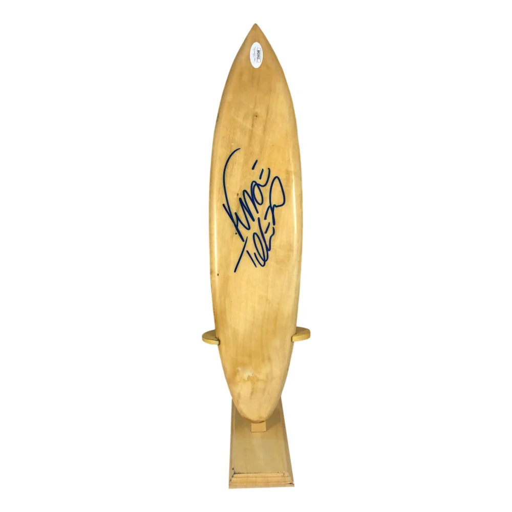 Filipe Toledo Autographed Mini Wooden Surfboard with Stand - Hand Signed by Pro Surfer - JSA COA Certified - Perfect for Surfing Fans, Collectors & Home Décor