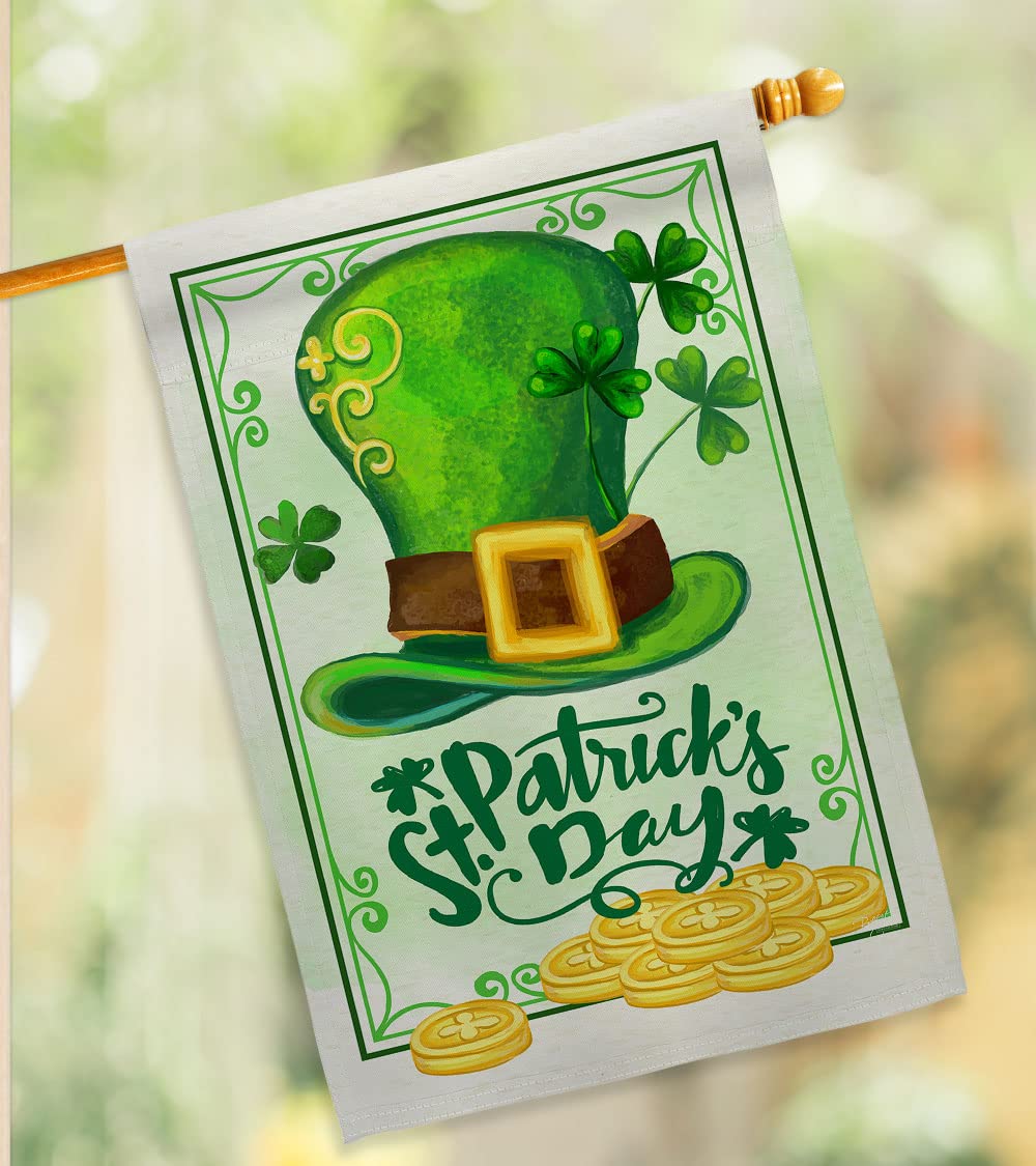 Lucky Hat St Patrick's Day House Flag 28x40