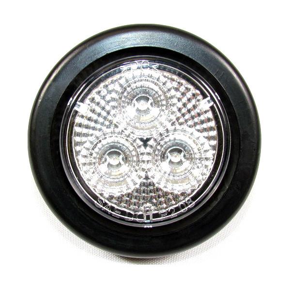 Fortpro 2 Round Clearance/Marker LED Lights with 3 LEDs - Durable Waterproof Truck Trailer Lights for Off-Road Vehicles, Boats & Emergency Signaling