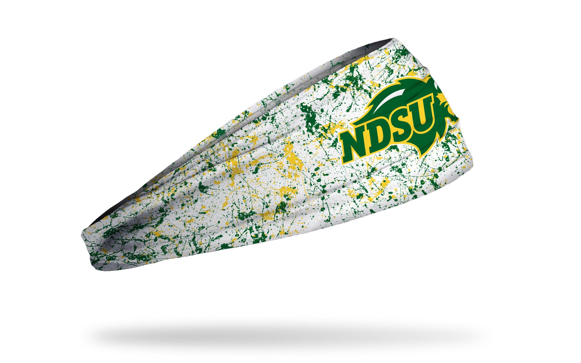 North Dakota State University Splatter White Big Bang Lite Headband - Comfortable Sports Headband for Running, Yoga, and Workouts