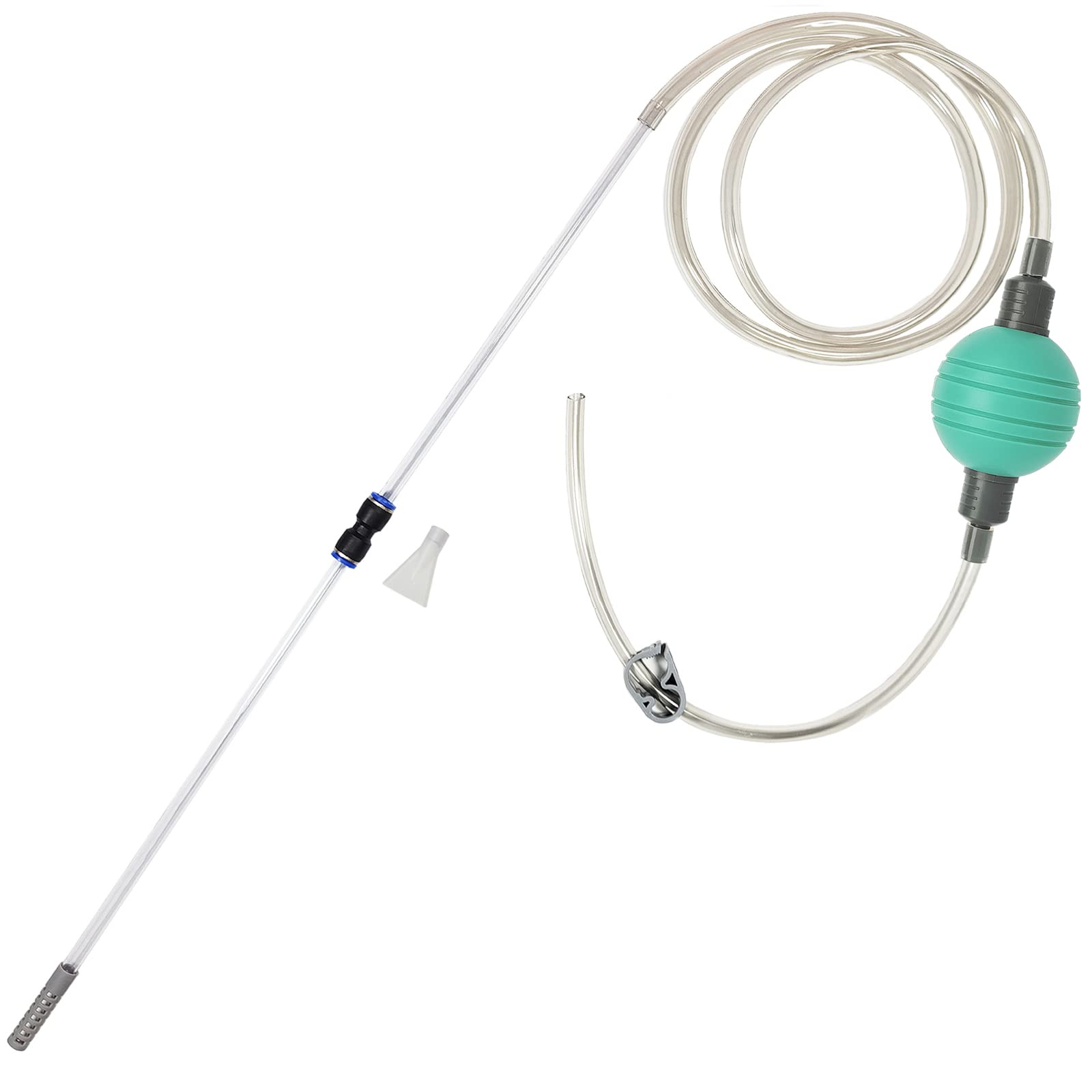 5G Aquarium Cleaner & Gravel Vacuum - Green Fish Tank Siphon for Small Tanks | Easy Water Change & Cleaning