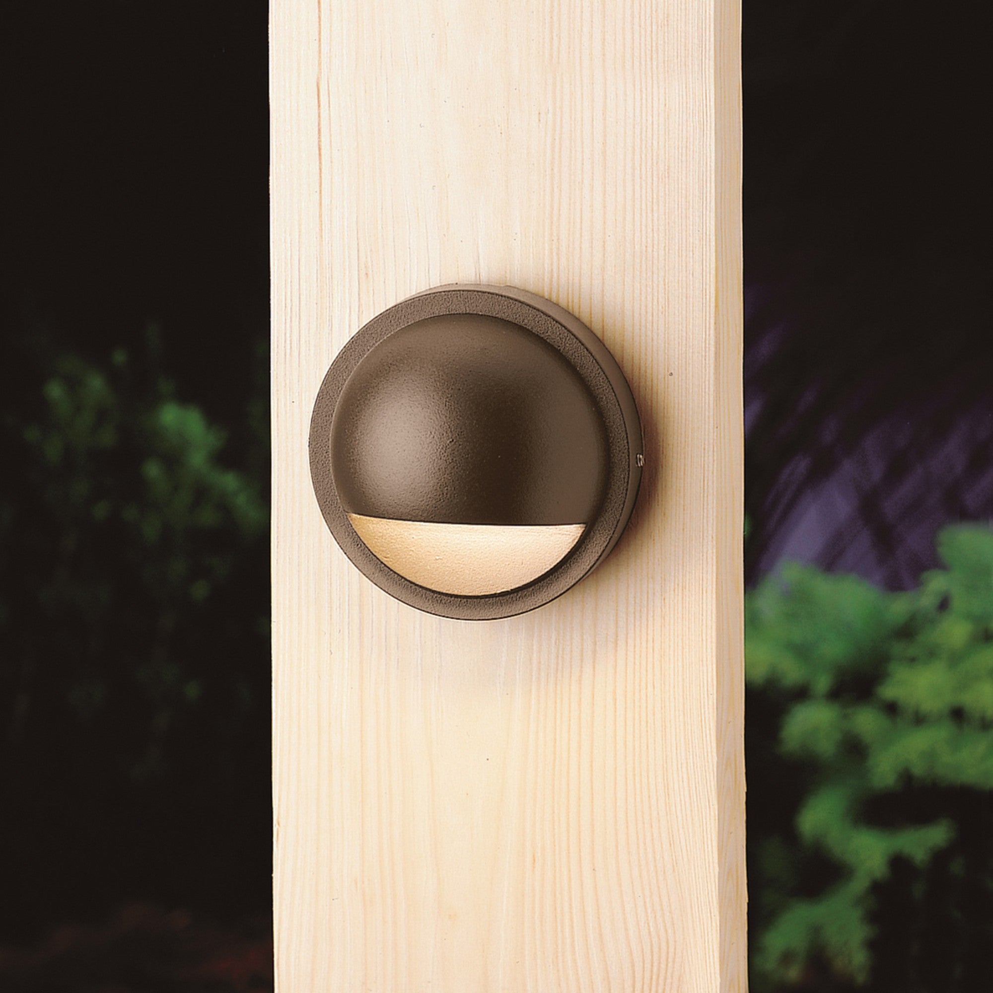 12V LED Deck Light Half Moon 2700K Warm White - Textured Architectural Bronze Outdoor Lighting for Patio, Stairs, and Garden Pathways