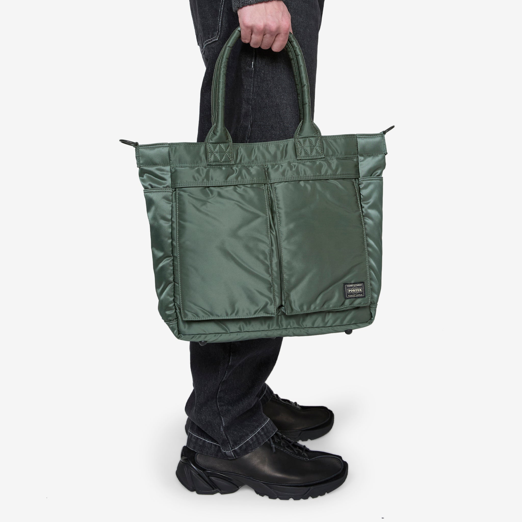 Premium Sage Green Tanker Tote Bag - Large Size Durable Canvas Shoulder Bag for Women | Perfect for Work, Travel & Shopping