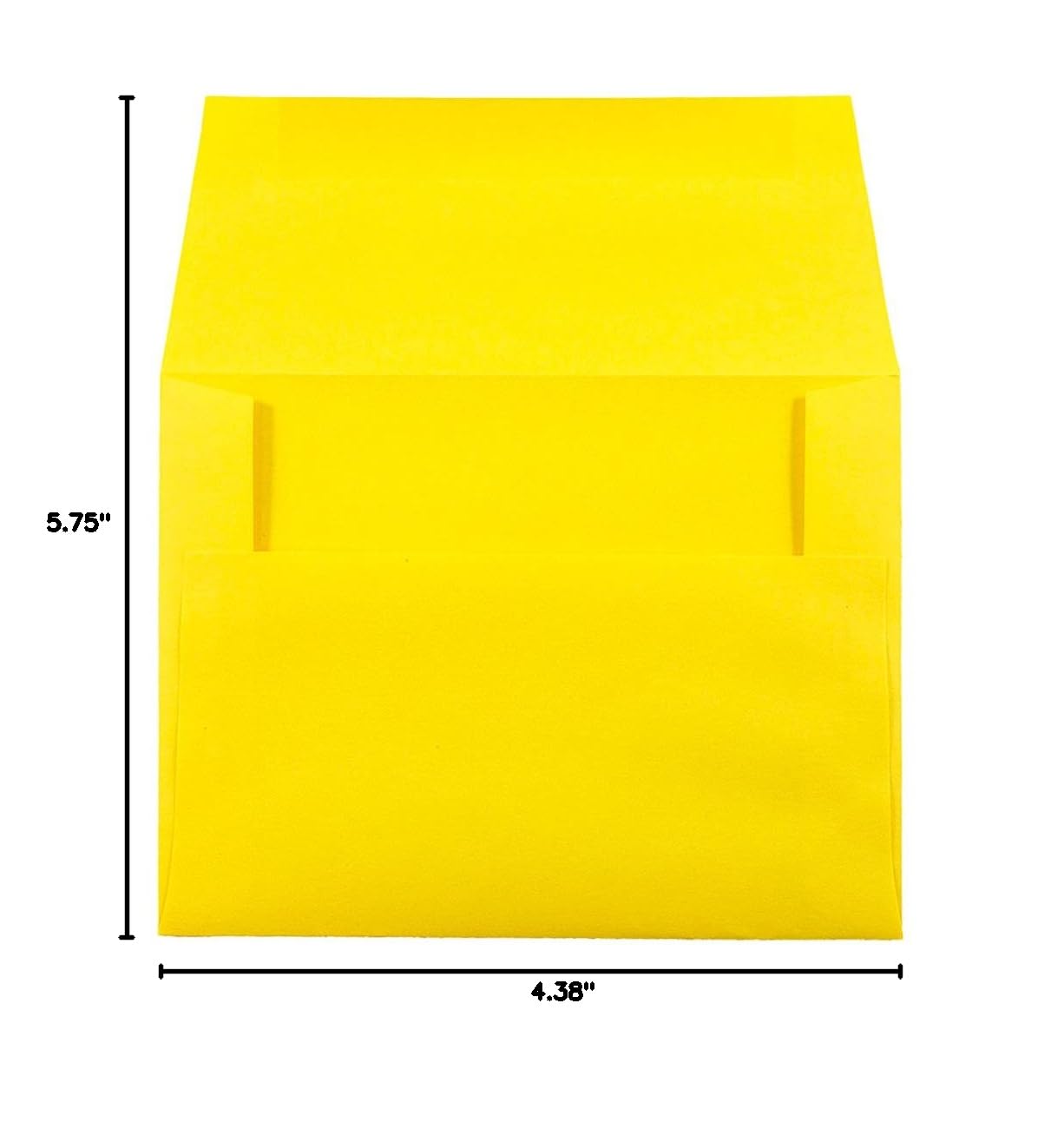 JAM PAPER A2 Colored Invitation Envelopes 4 3/8 x 5 3/4 Inches - 500 Pack Bulk Yellow Recycled Paper Envelopes for Wedding, Party, Business & Greeting Cards