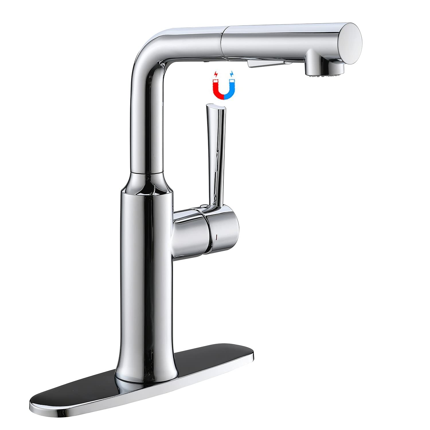 CREA Bar Sink Faucet - Pull Down Sprayer Kitchen Faucet with Magnetic Docking, Compact RV & Camper Faucet in Chrome Finish - Perfect for Small Kitchens, Laundry Rooms, Outdoor Bars & Tiny Homes