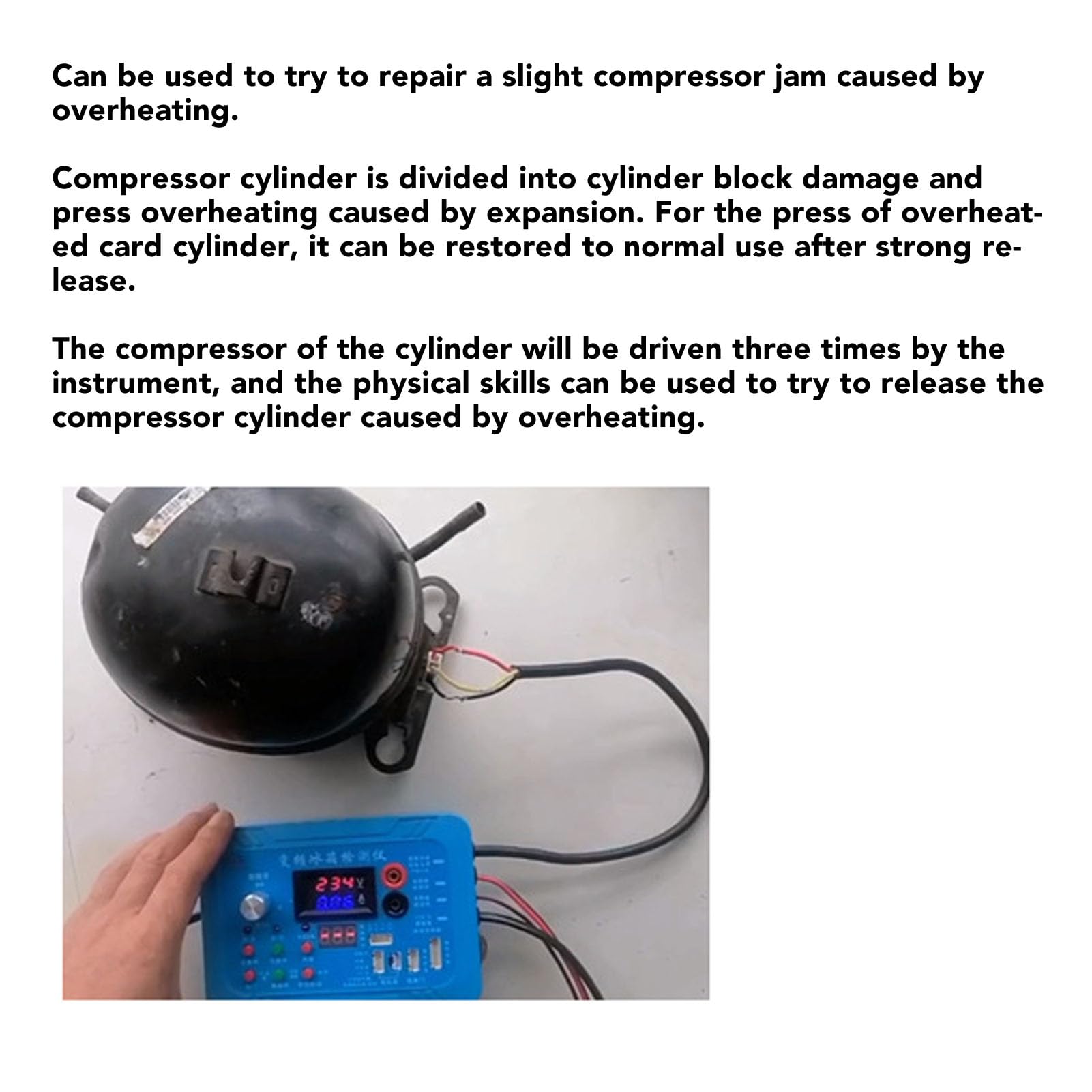 Refrigerator Inverter Variable Frequency Board Tester - Solenoid Valve Repair Tool with Buzzer Alarm, Clear LCD Display & US Plug 110V | Professional Appliance Diagnostic Equipment for HVAC Technicians & Home Repair