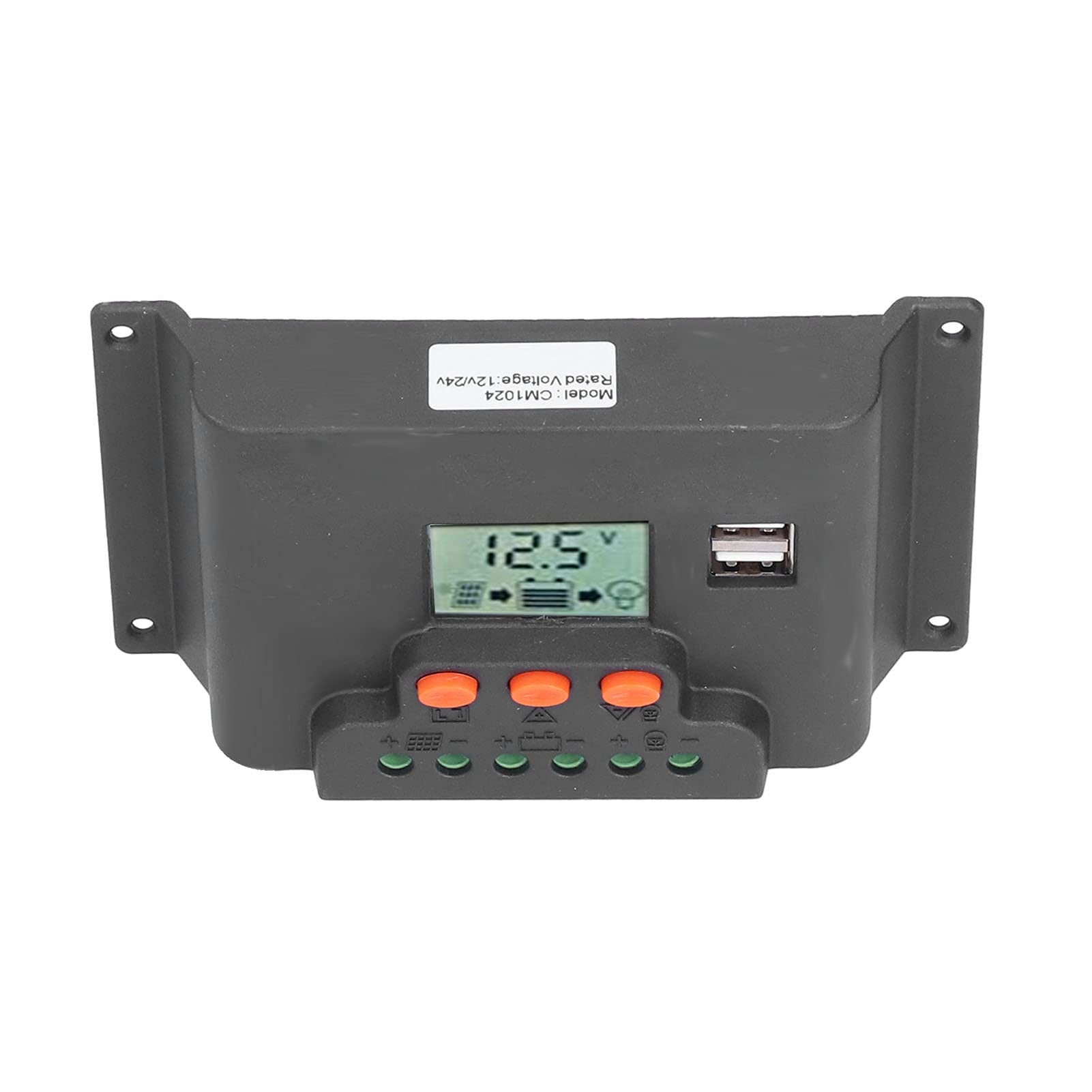 12V 24V LCD Solar Charge Controller - Adjustable PWM with Overload & Short Circuit Protection for Solar Panels, RV, Marine, Off-Grid Systems - Perfect for Home, Industrial & Outdoor Use