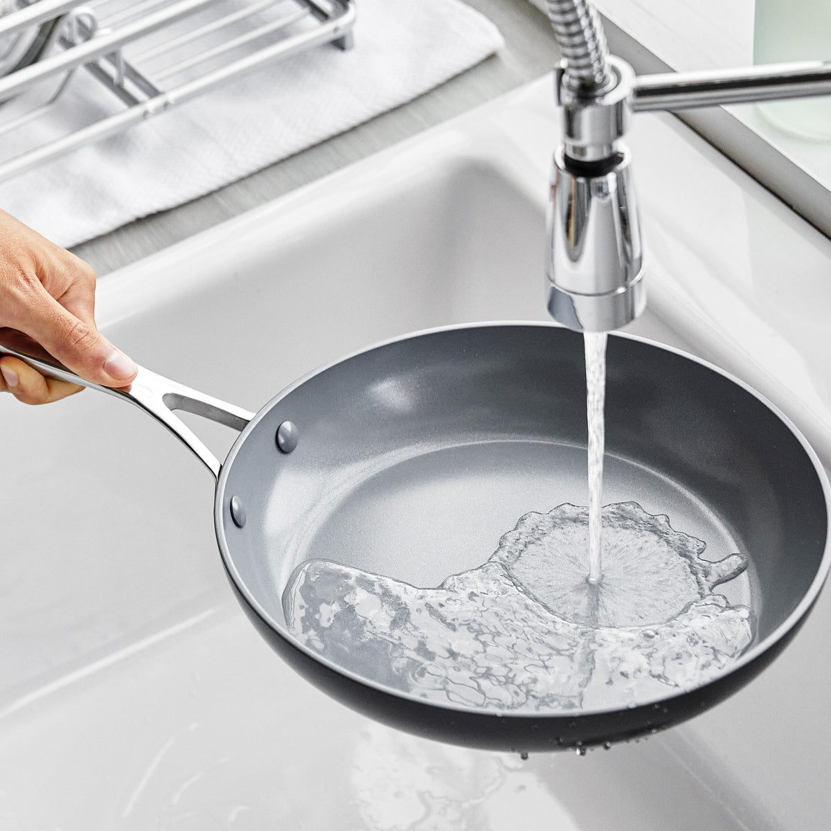 Valencia Pro Ceramic Nonstick 10-Inch Frying Pan - PFOA Free, Healthy Cooking for Eggs, Pancakes & Stir Fry - Perfect for Gas, Electric & Induction Stovetops