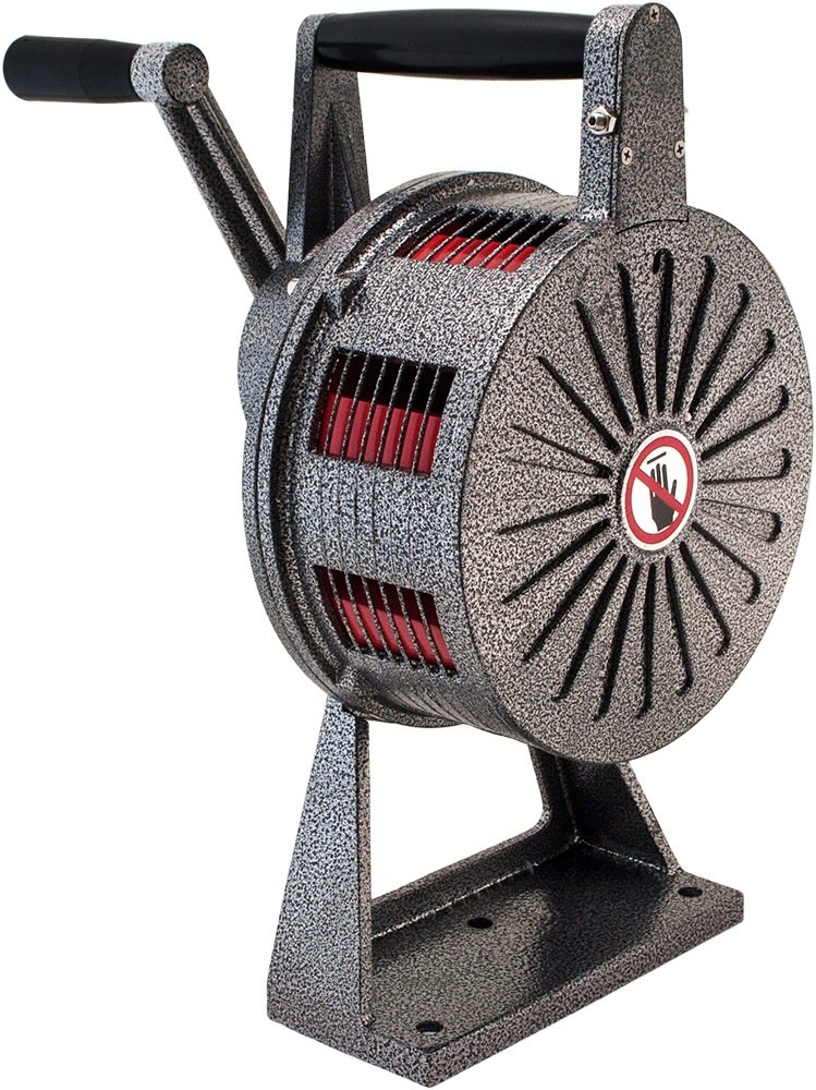 Vixen Horns VXS-1200M Heavy Duty Hand Crank Air Raid Siren - 120dB Loud Tornado Warning Alarm with Base Mount for Emergency, Construction & Fire Safety | Ideal for Storm Shelters, Work Sites & Disaster Preparedness