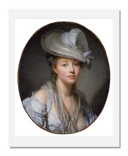 Jean Baptiste Greuze The White Hat Painting - Classic French Art Reproduction for Home & Office Decor | Perfect for Living Rooms, Galleries & Art Collections