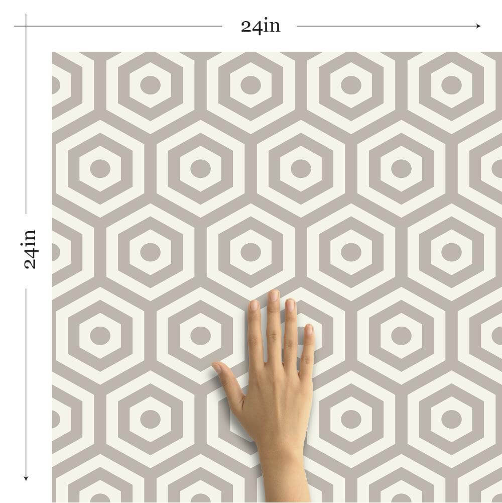 Brown Geometric Tile Adhesive Peel and Stick Removable Wallpaper - Self-Adhesive Wall Decal for Home Decor, Kitchen Backsplash, Bathroom & Office Renovation