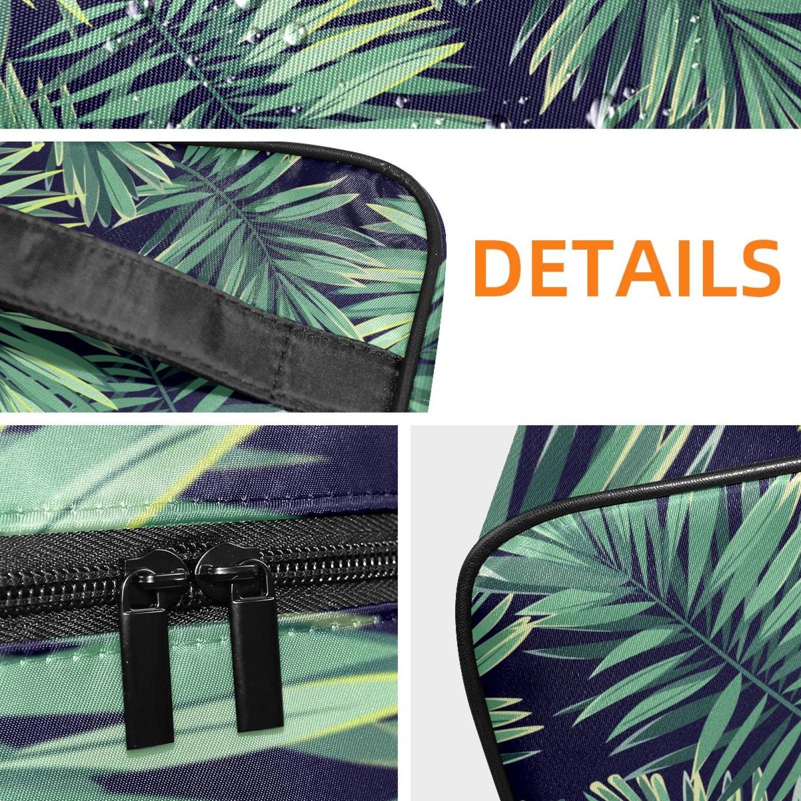 Tropical Plant Cosmetic Bag - Travel Toiletry Organizer for Makeup & Storage
