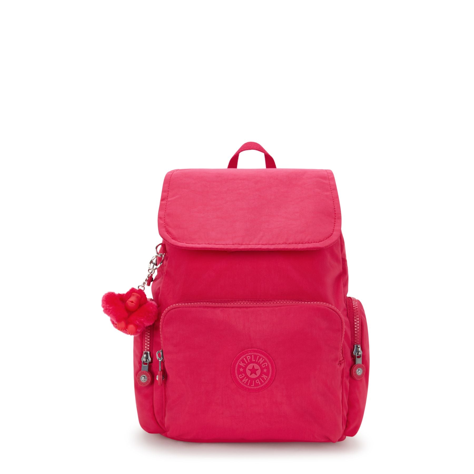 Kipling City Zip Small Backpack for Women - Lightweight Travel Daypack, Water-Resistant Confetti Pink Crossbody Bag - Perfect for Work, School & Commuting