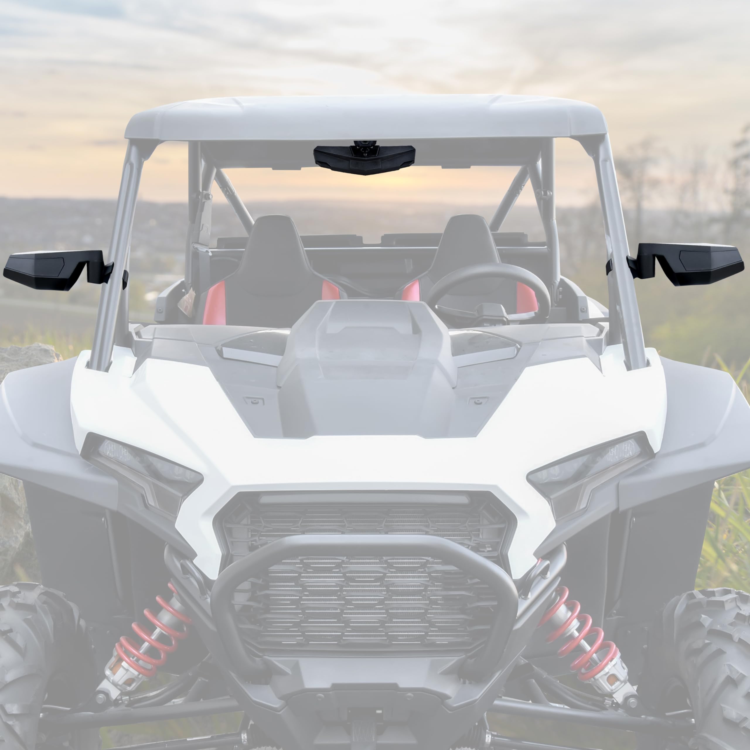 SAUTVS Folding Side Mirrors & Convex Rearview Mirror Kit for Polaris RZR XP 1000 (2024-2025) - Compatible with XP/XP 4 1000 Ultimate/Sport/Premium Models - Off-Road UTV Accessories for Enhanced Visibility & Safety