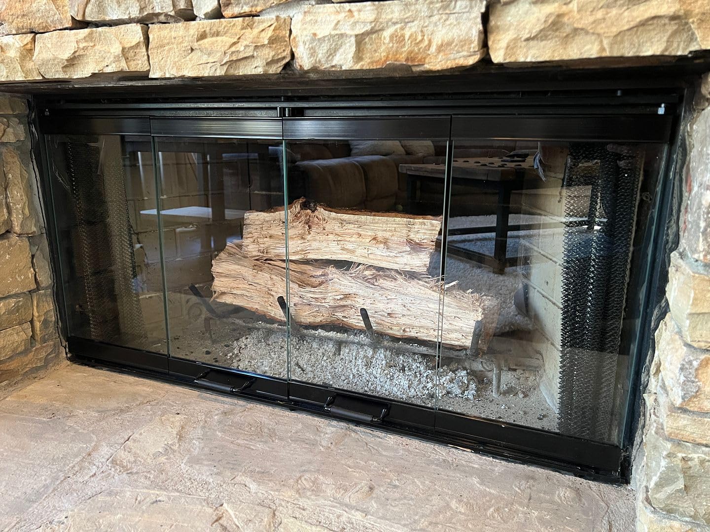 Black Fireplace Glass Doors for Marco Fireplace - Heat Resistant & Durable Safety Doors for Indoor Fireplace, Perfect for Living Room, Bedroom & Home Decor