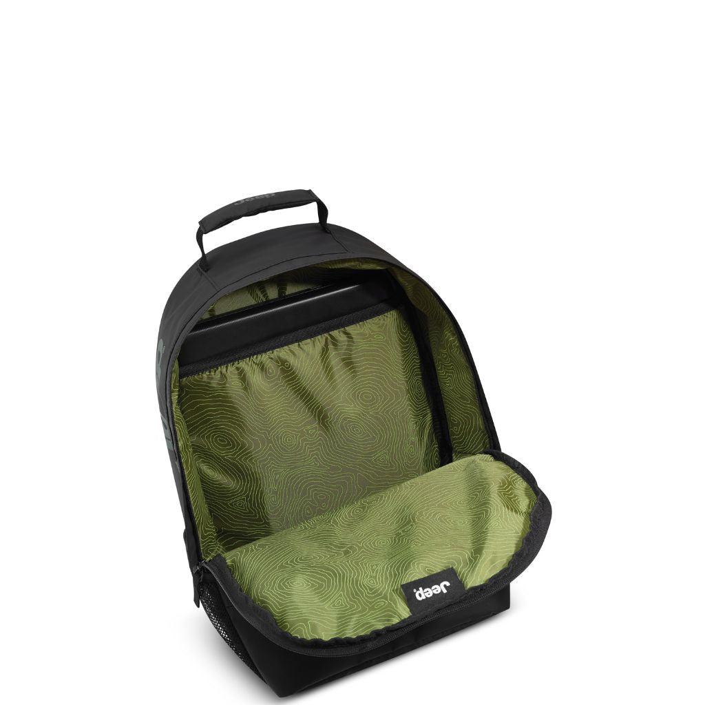 Jeep Duel Material 15.6 Inch Laptop Backpack for Men & Women - Water Resistant Black Computer Bag for Work, School, Travel & Daily Commute