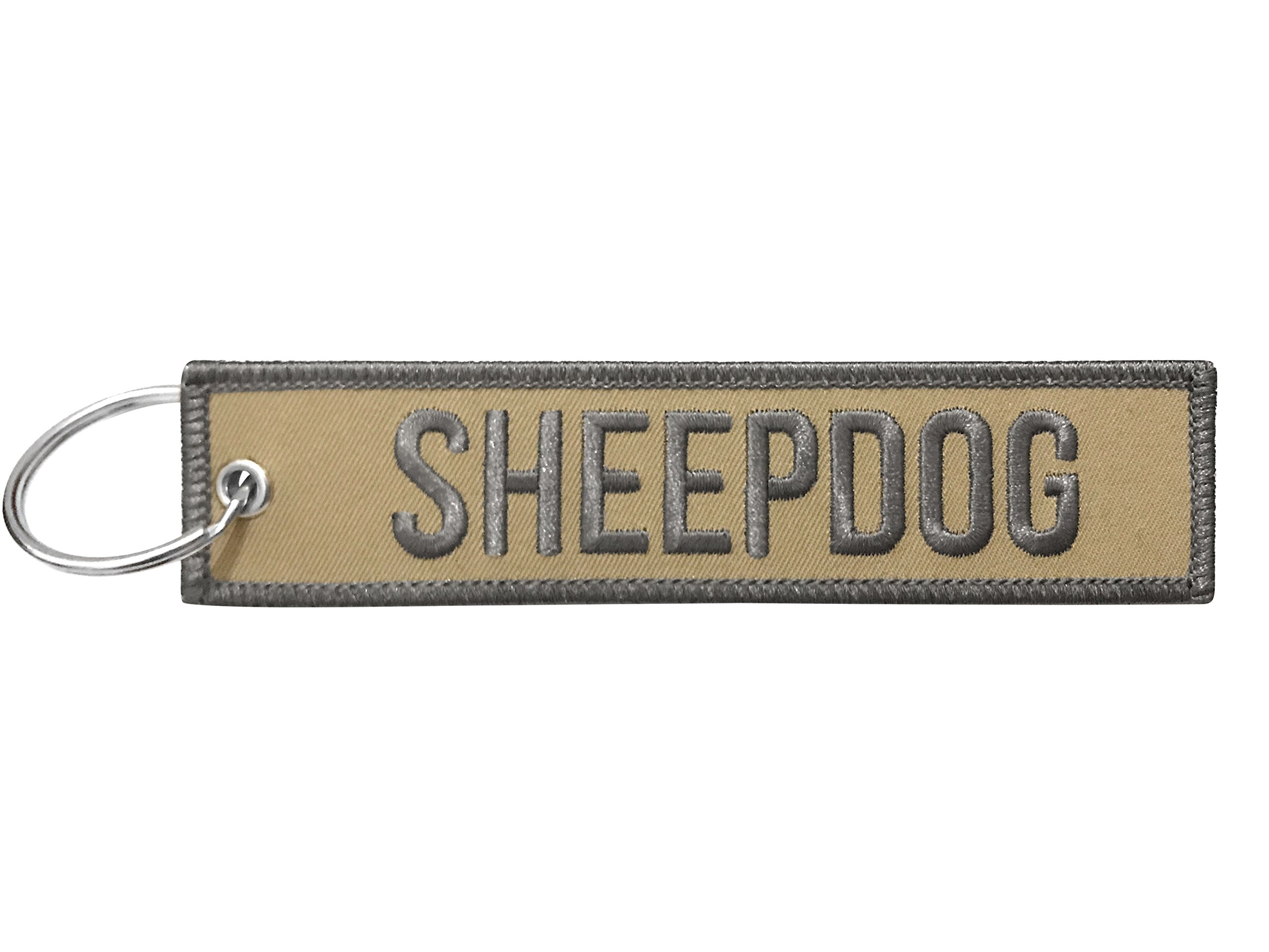 Military Sheepdog Keychain Tag with Key Ring - Durable EDC Accessory for Servicemen, Veterans, Car & Motorcycle Keys - Perfect for Everyday Carry, Tactical Gear & Outdoor Adventures