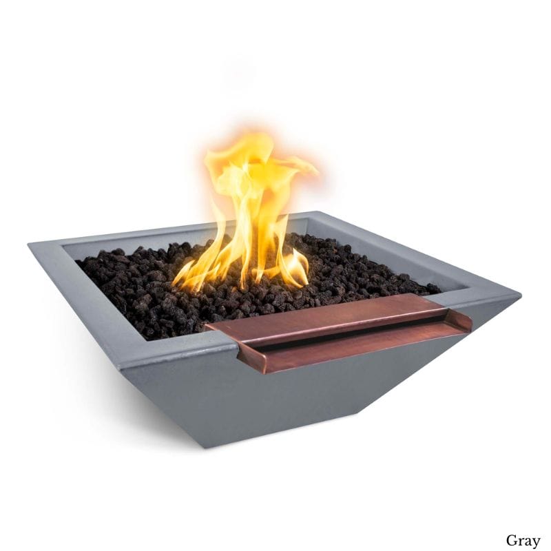 Maya Fire & Wide Spill Water Bowl - Durable Concrete Pet Bowl for Dogs & Cats - Perfect for Outdoor & Indoor Use - Spill-Proof Design for Mess-Free Feeding