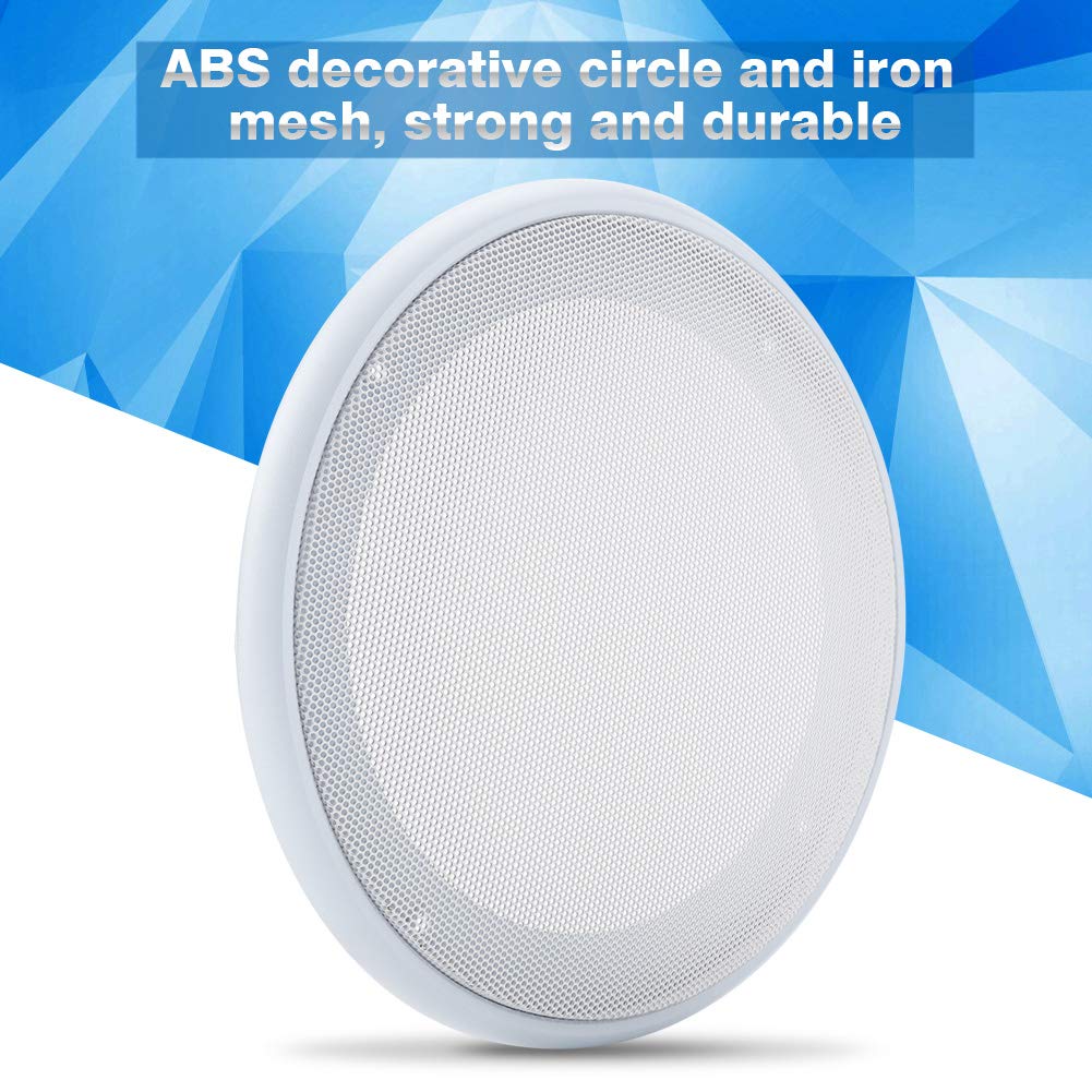6.5 Inch Universal White Stereo Car Audio Speaker Grilles (2 Pack) - Anti-Collision & Dustproof Mesh Covers for Home Speakers, Ceiling & Car Audio Systems | Perfect for DIY Installations & Speaker Protection