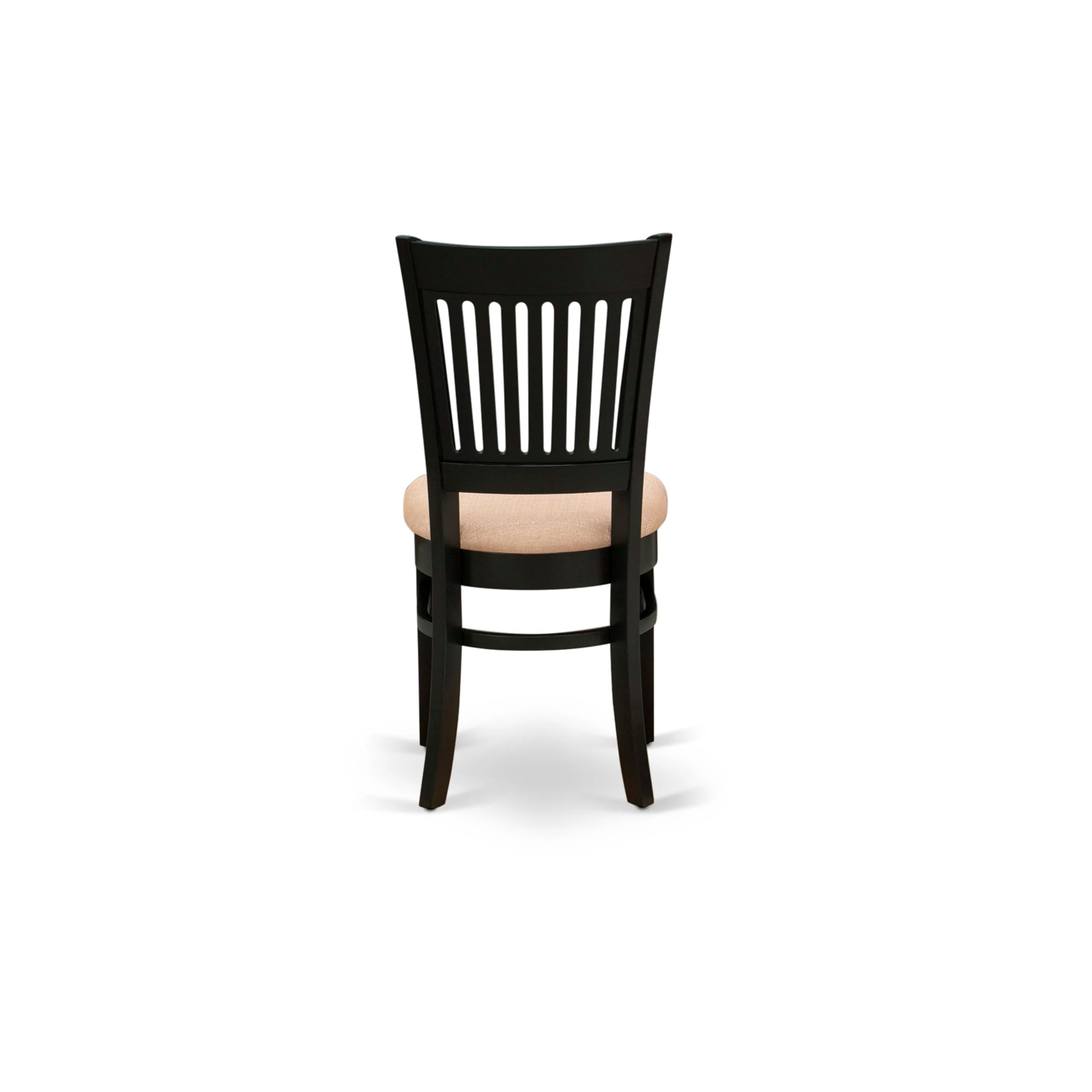 East West Furniture AMVA5-BLK-C 5-Piece Round Dining Set with Pedestal Table & 4 Upholstered Chairs, 36x36 Inch, Black - Perfect for Small Kitchens, Breakfast Nooks, and Cozy Dining Spaces