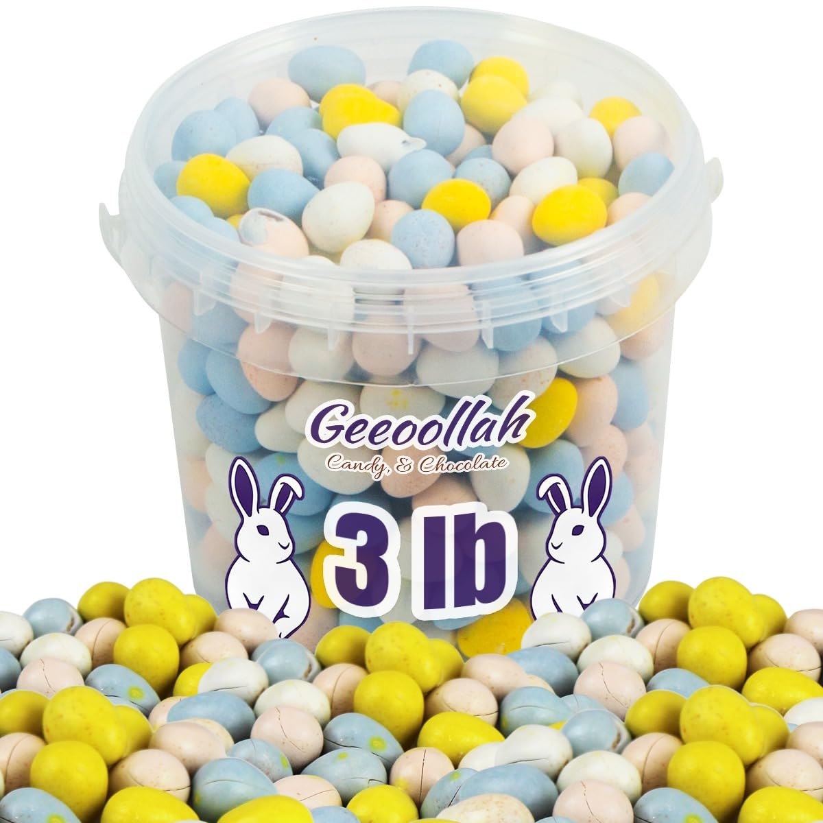 Cadbury Easter Mini Eggs Chocolate Candy (Original 3LB Bucket) - Crunchy Sugar Shell Chocolate Eggs for Kids & Adults - Perfect for Easter Baskets, Holiday Parties, Gift Giving & Dessert Toppings