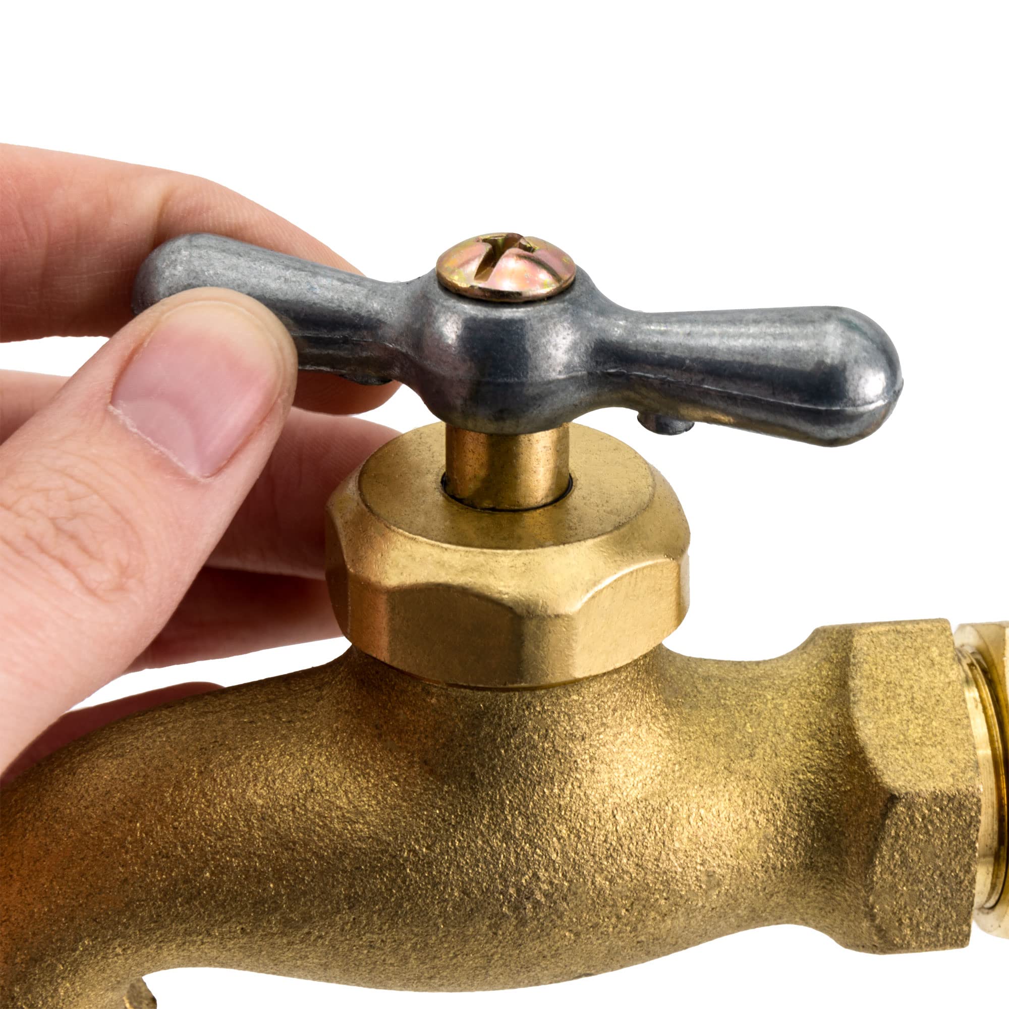 RecPro 90 Degree RV Water Faucet - Brass Outdoor Water Spigot for Camper, Travel Trailer & Motorhome | Connects to Fresh Water Inlet | Perfect for Outdoor Washing, Drinking & Camping Needs