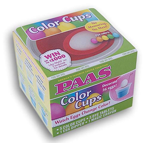 PAAS Easter Egg Dye Kit with 36 Coloring Cups & Vibrant Dye Tablets - Fun DIY Easter Egg Decorating for Kids, Family Activities & Holiday Party Crafts