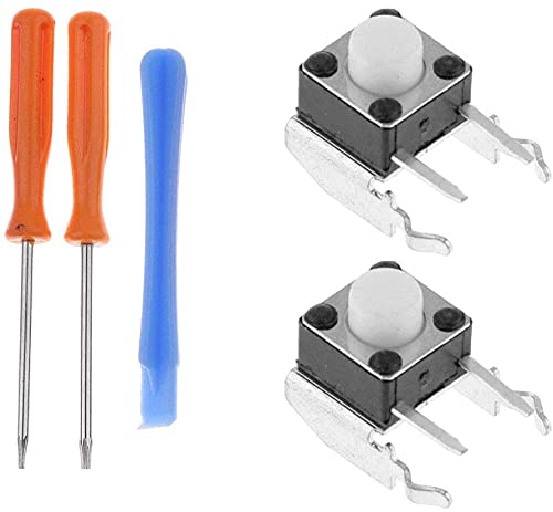 Xbox One & Xbox 360 Controller LB RB Shoulder Button Replacement Kit with T6 T8 Screwdriver - Tactile Switch Bumper Repair Parts for DIY Gaming Controller Maintenance | Perfect for Fixing Worn Buttons & Enhancing Gameplay Experience