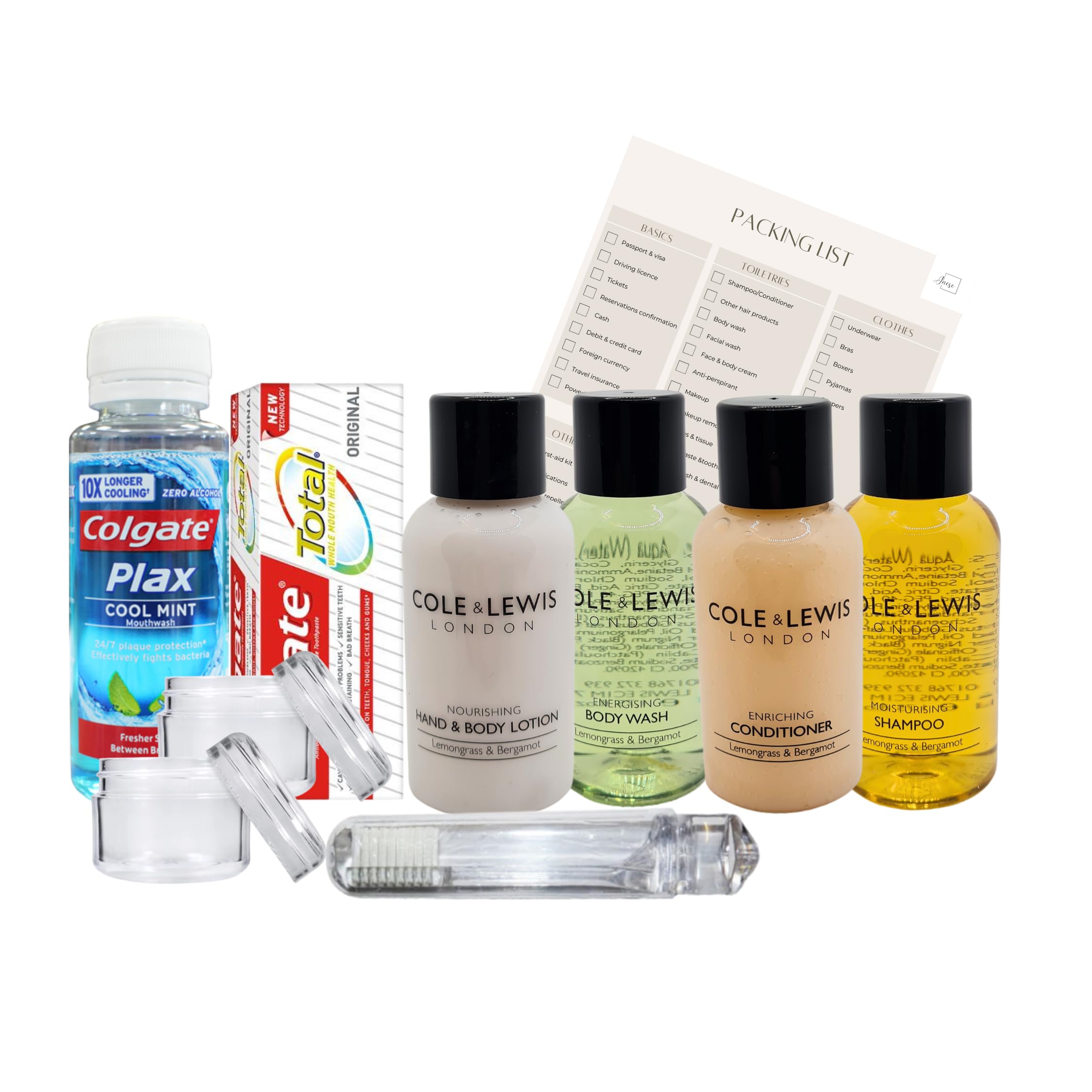 Travel Size Toiletries Set for Women & Men - TSA Approved Essential Toiletry Kit with Shampoo, Conditioner & Body Wash - Perfect for Travel, Hospital Stays, Camping & Gym - Unisex Personal Care Essentials